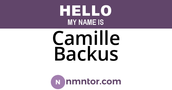 Camille Backus
