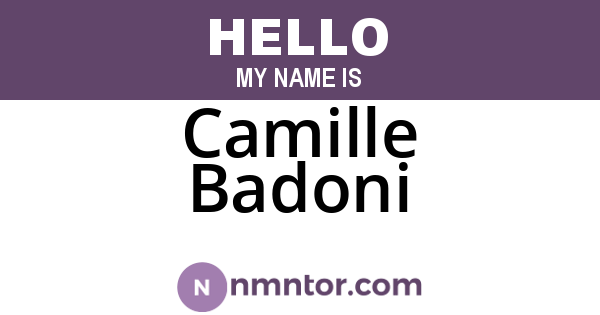 Camille Badoni
