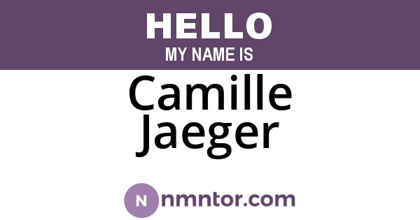 Camille Jaeger