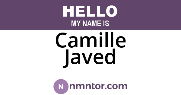 Camille Javed