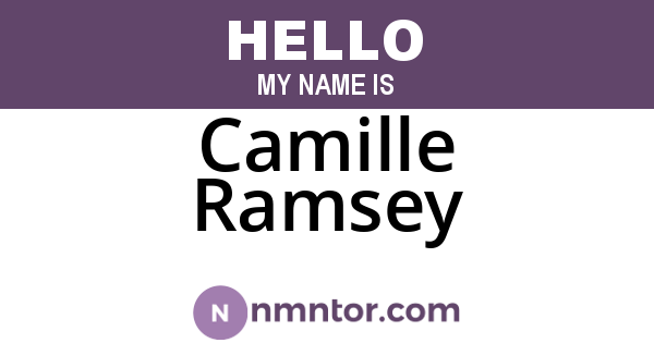 Camille Ramsey