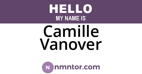 Camille Vanover