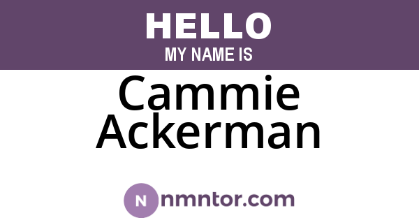 Cammie Ackerman