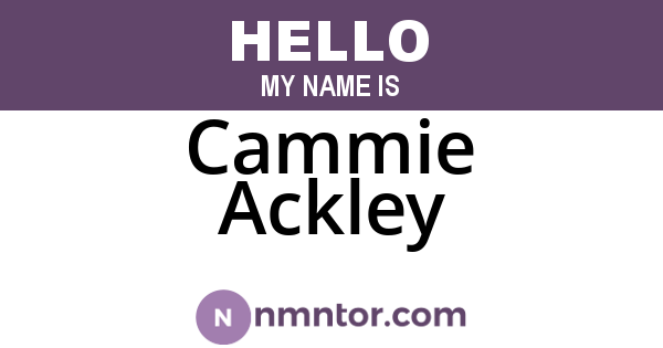 Cammie Ackley