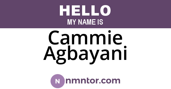 Cammie Agbayani