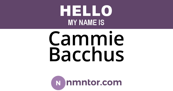 Cammie Bacchus