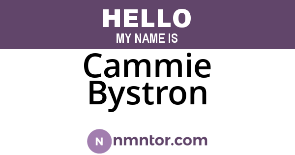 Cammie Bystron