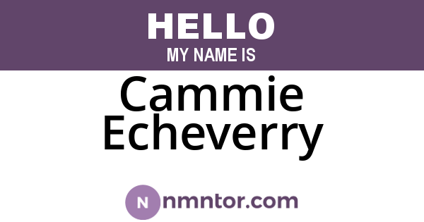 Cammie Echeverry