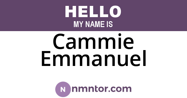 Cammie Emmanuel