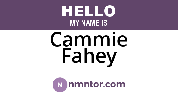 Cammie Fahey