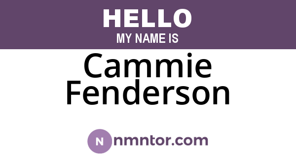 Cammie Fenderson