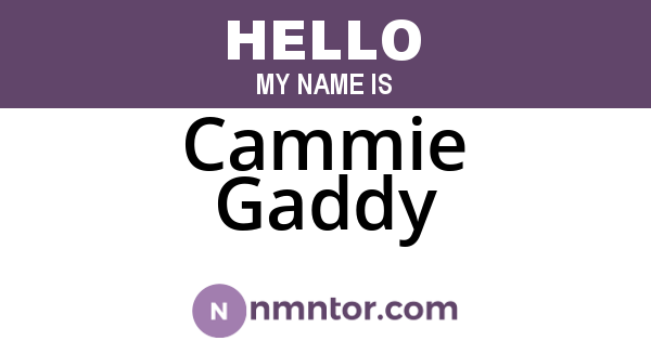 Cammie Gaddy