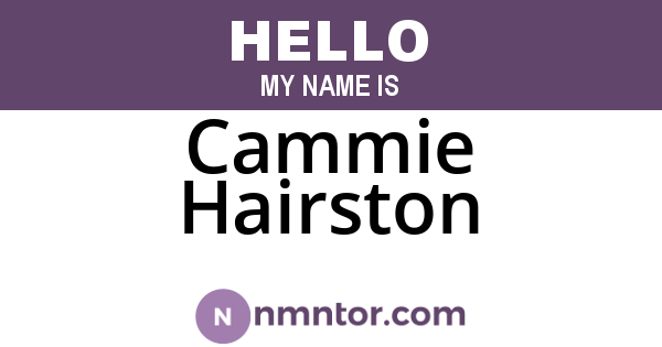 Cammie Hairston
