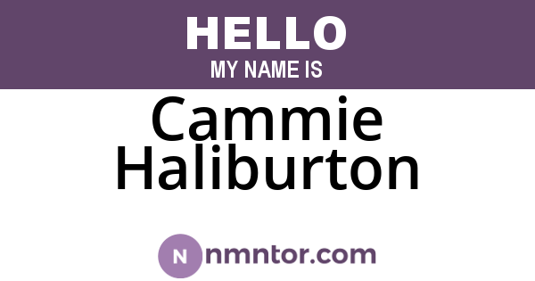 Cammie Haliburton