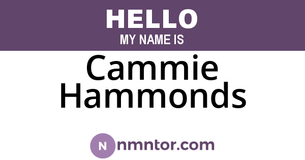 Cammie Hammonds