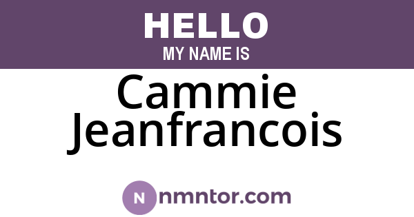 Cammie Jeanfrancois