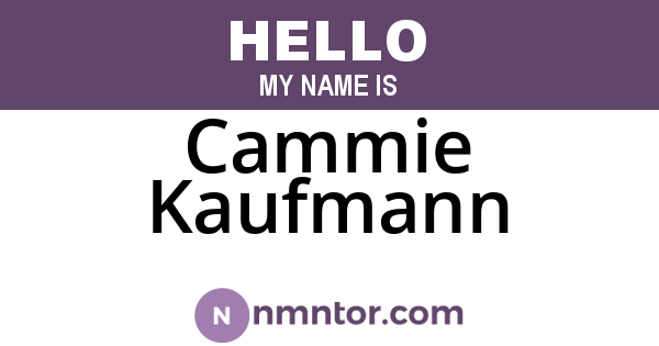 Cammie Kaufmann