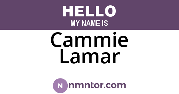 Cammie Lamar