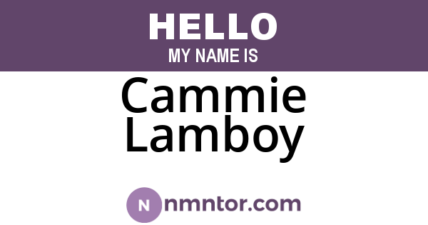 Cammie Lamboy