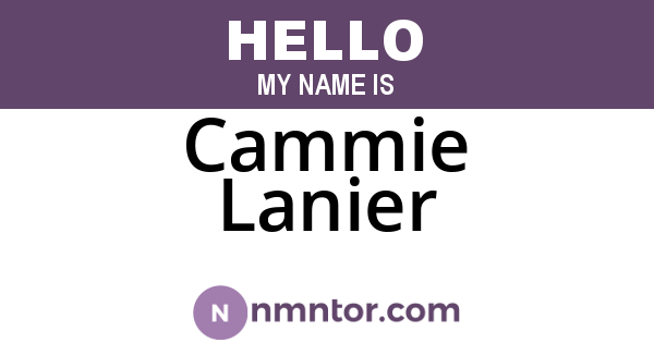 Cammie Lanier