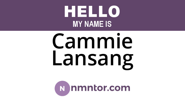 Cammie Lansang