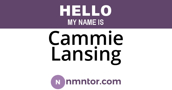 Cammie Lansing
