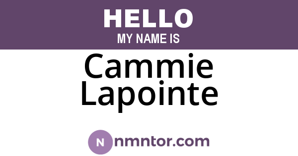 Cammie Lapointe
