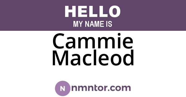 Cammie Macleod