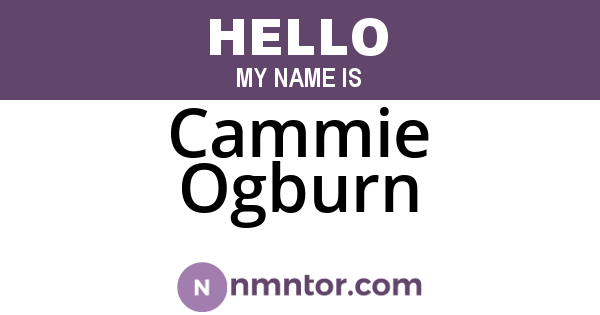 Cammie Ogburn