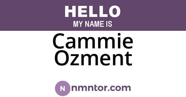 Cammie Ozment