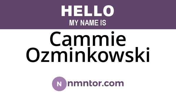 Cammie Ozminkowski