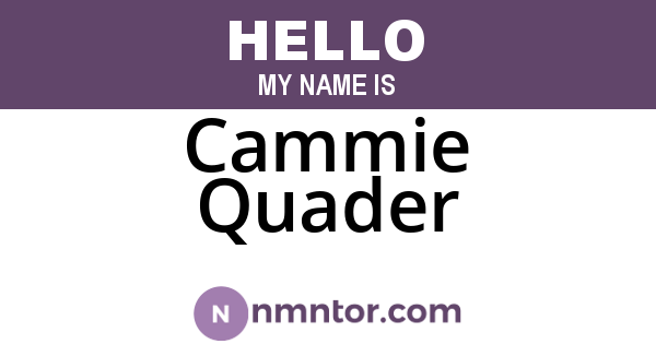 Cammie Quader