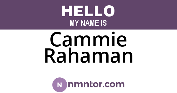 Cammie Rahaman