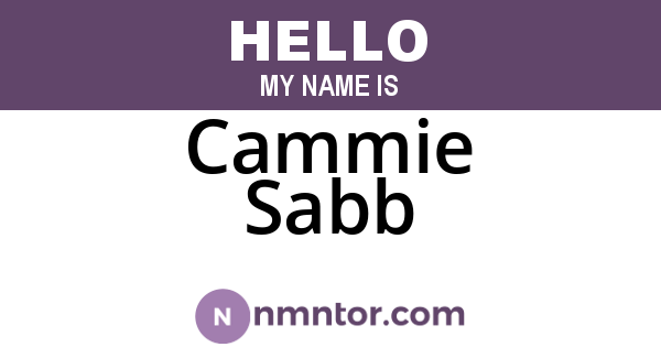 Cammie Sabb