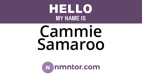 Cammie Samaroo