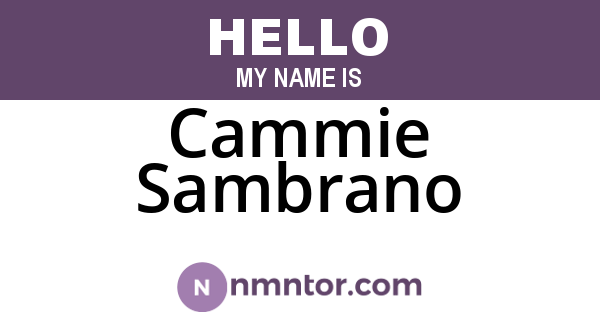 Cammie Sambrano