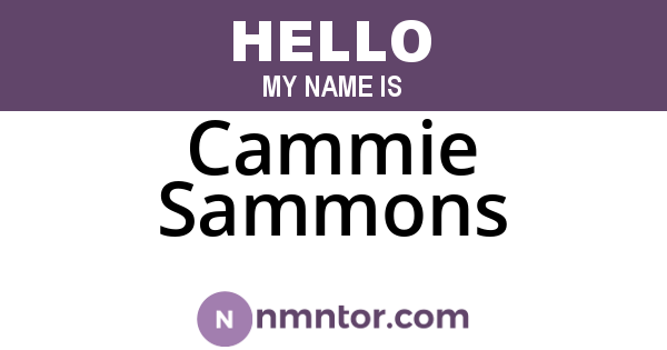 Cammie Sammons