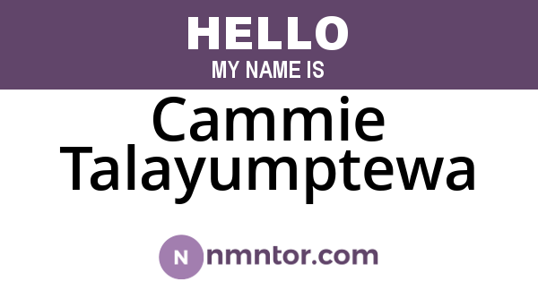 Cammie Talayumptewa