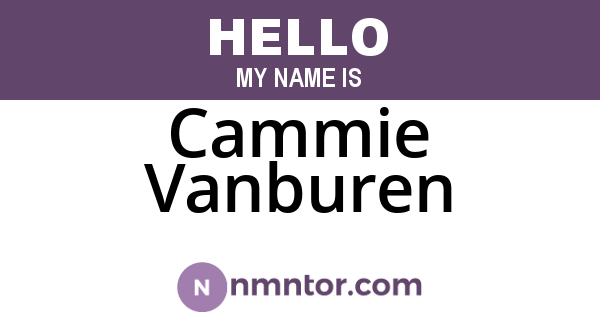 Cammie Vanburen
