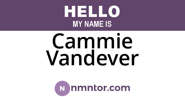 Cammie Vandever