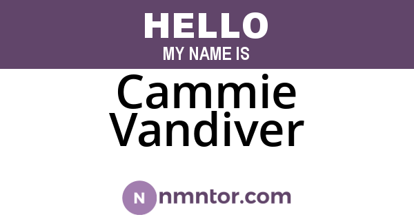 Cammie Vandiver