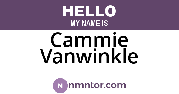 Cammie Vanwinkle