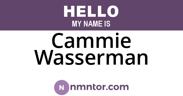 Cammie Wasserman