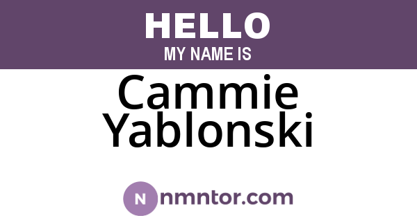 Cammie Yablonski