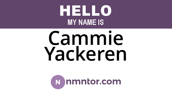 Cammie Yackeren