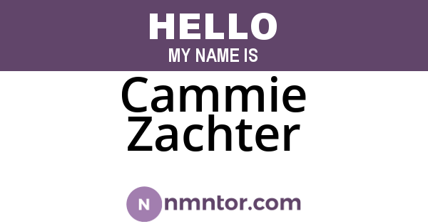 Cammie Zachter