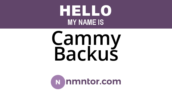Cammy Backus