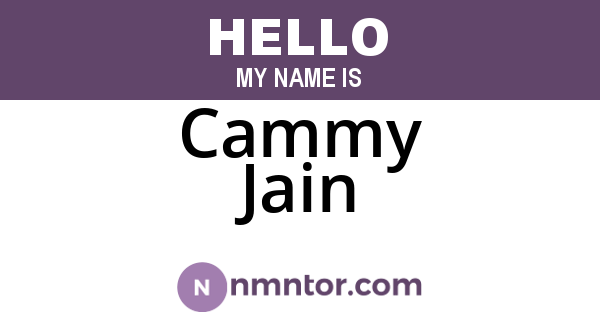 Cammy Jain
