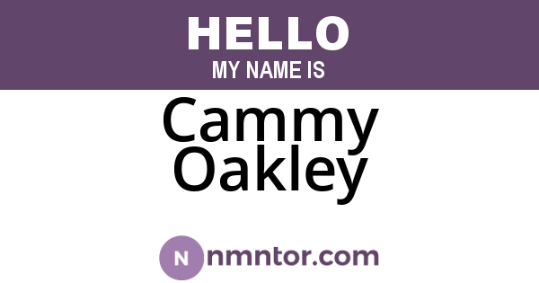Cammy Oakley