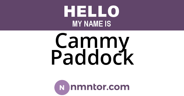 Cammy Paddock